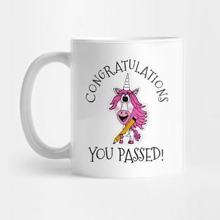 Exam Unicorn Congratulations You Passed GCSEs ALevels Mug